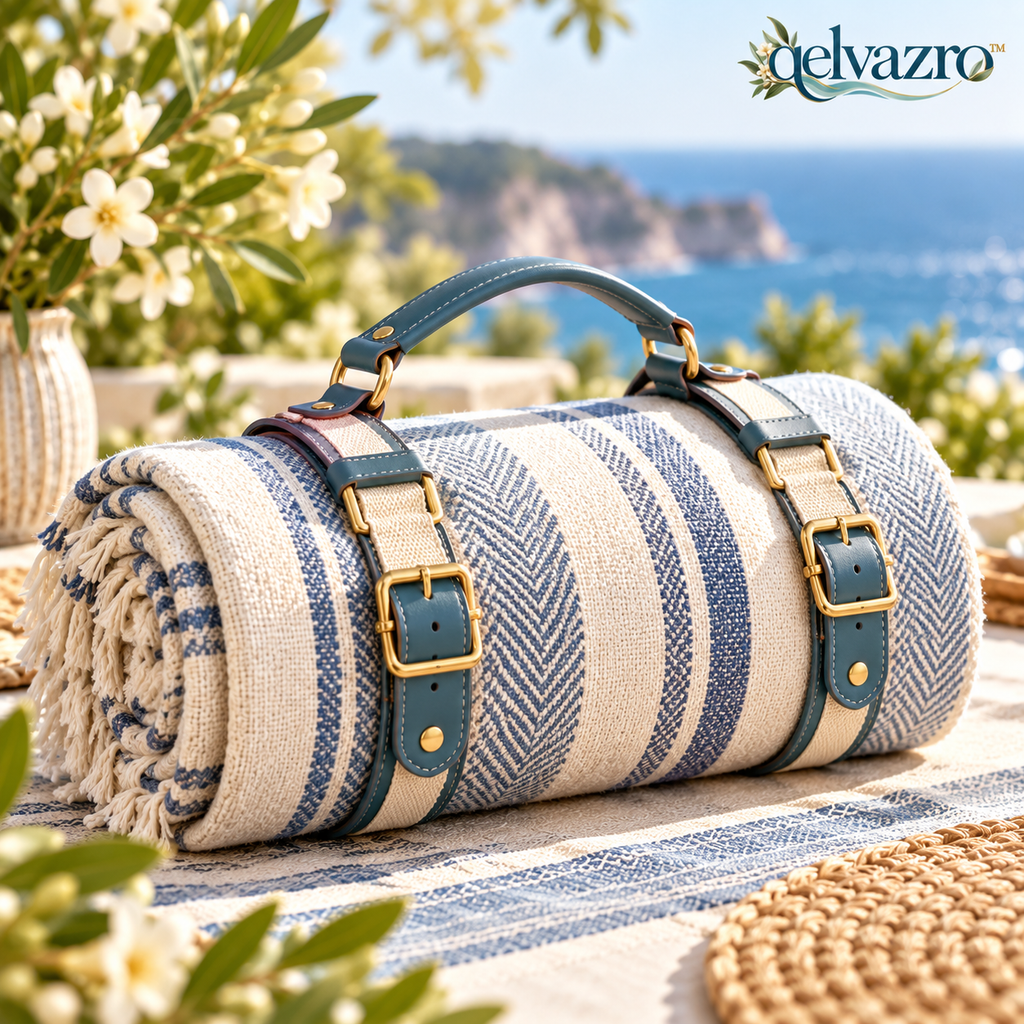 qelvazro™ Picnic Blanket Carry Strap — image 1