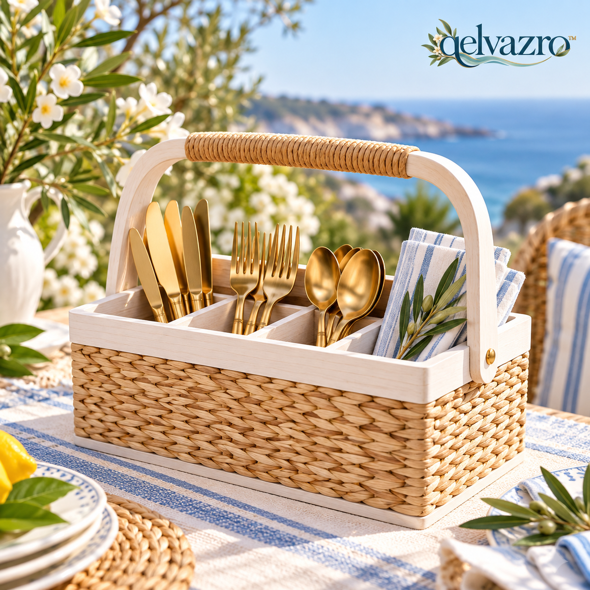 qelvazro™ Picnic Cutlery Caddy — image 1