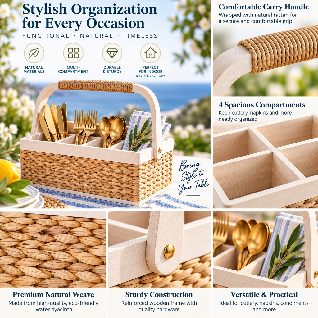 qelvazro™ Picnic Cutlery Caddy — image 2