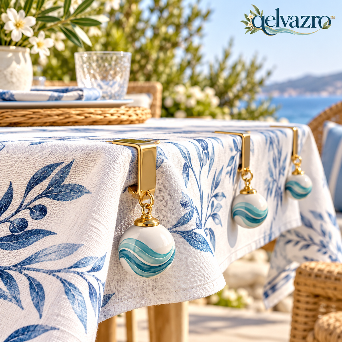 qelvazro™ Tablecloth Weight & Clip Set — image 1