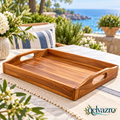 qelvazro™ Wooden Picnic Serving Tray — image 1